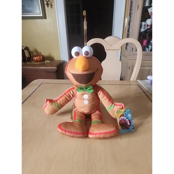 Sesame Street Gingerbread Elmo Plush 15” Christmas - Picture 1 of 4